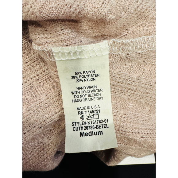 Peach Lane Mauve Long-Sleeve Peplum Surplice Top, Size M, NEW - Picture 8 of 8